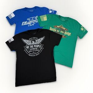 Lot Of 3 Mens Grunt Style We The People Graphic T-shirts Large America USA Pride